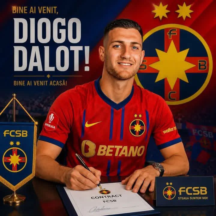 Oficial: Digo Dalot la FCSB! Mijlocașul și golgheterul a finalizat transferul, înțelegerea a fost aprobată!..